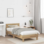 vidaXL Bettgestell mit Kopfteil Artisan-Eiche 80 x 200 cm