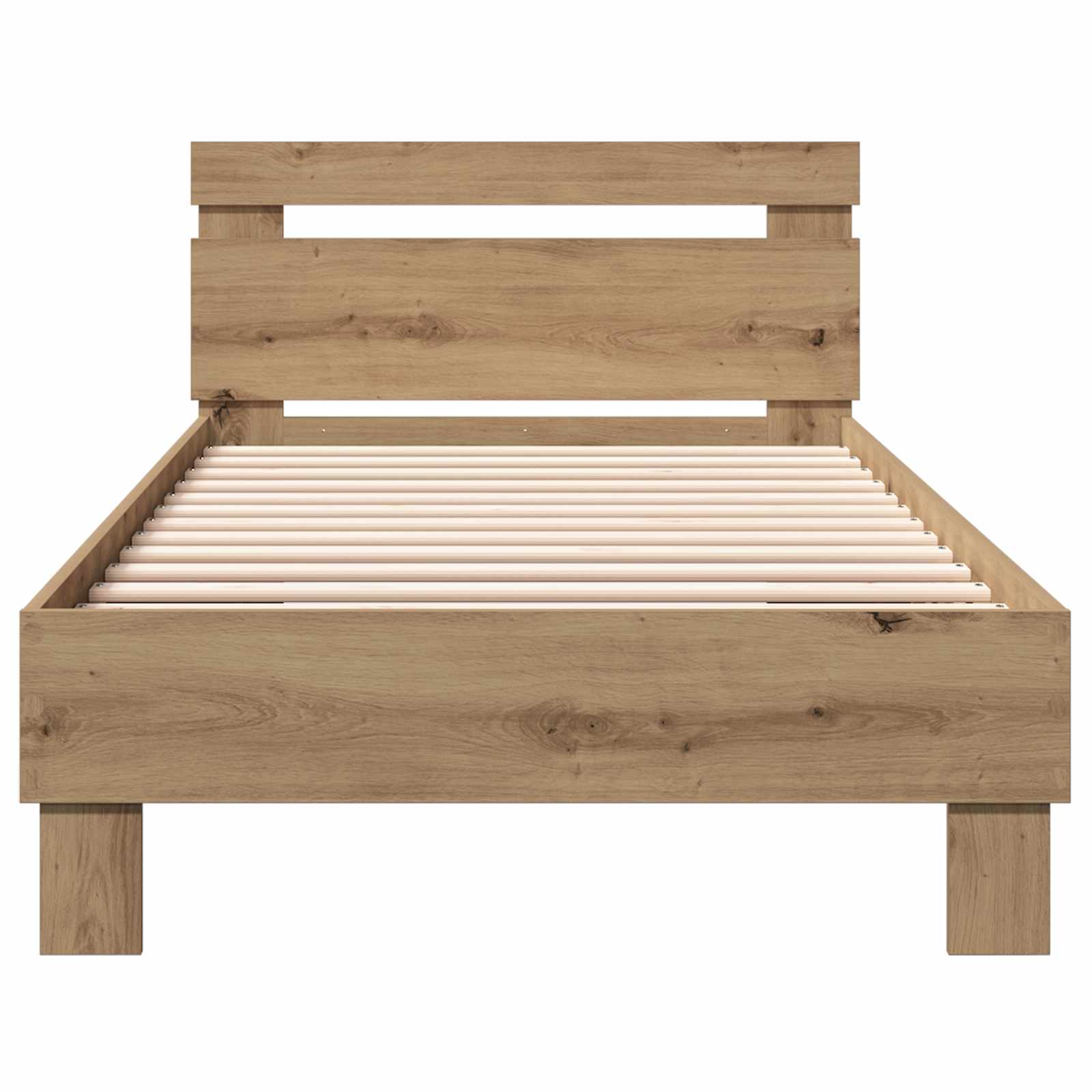 vidaXL Bettgestell mit Kopfteil Artisan-Eiche 80 x 200 cm