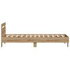 vidaXL Bettgestell mit Kopfteil Artisan-Eiche 80 x 200 cm