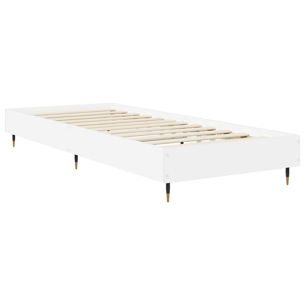 vidaXL Bettrahmen Weiß 80 x 200 cm Holzwerkstoff