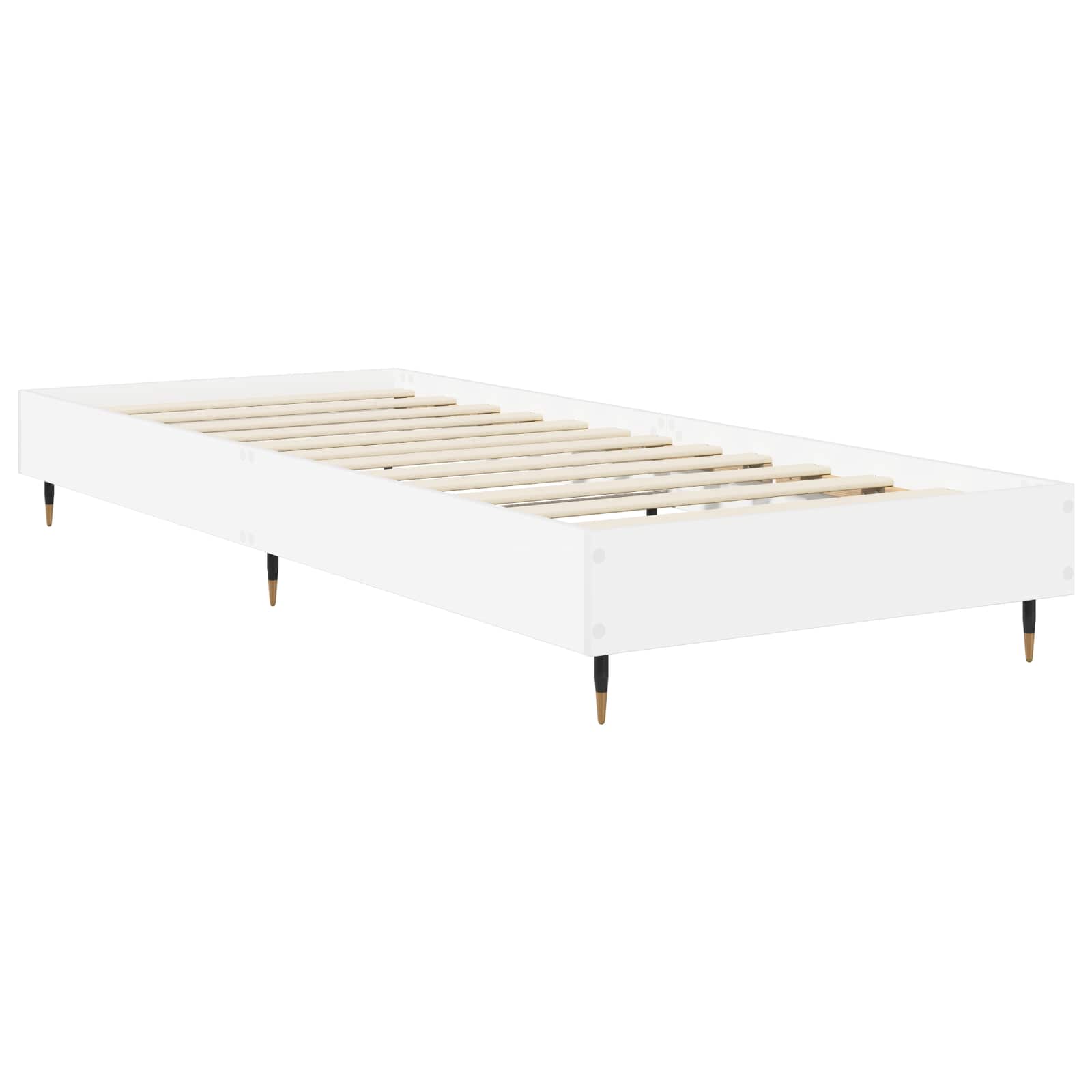 vidaXL Bettrahmen Weiß 80 x 200 cm Holzwerkstoff