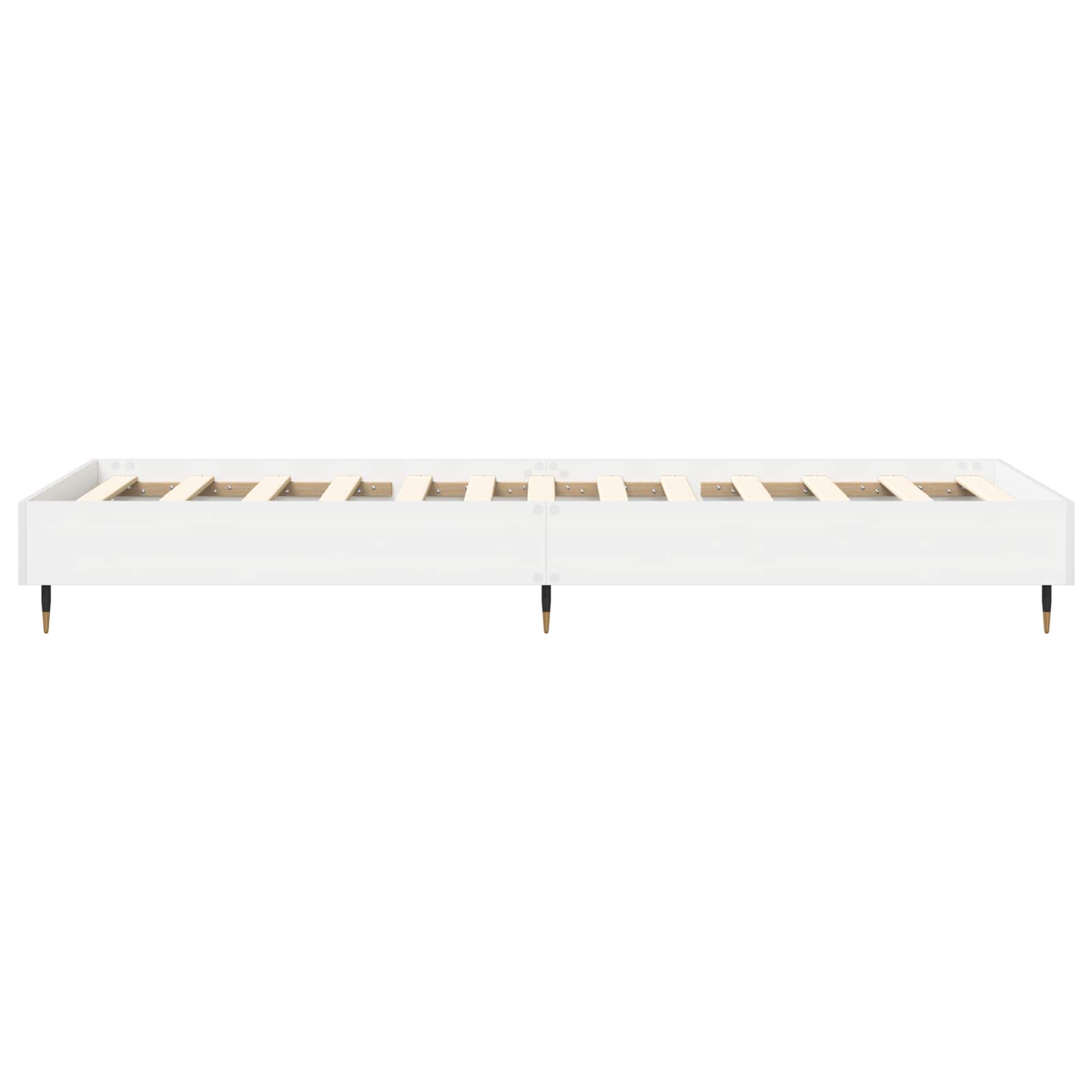 vidaXL Bettrahmen Weiß 80 x 200 cm Holzwerkstoff