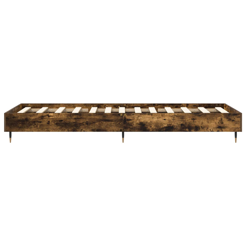 vidaXL Bettrahmen Geräucherte Eiche 80 x 200 cm Holzwerkstoff