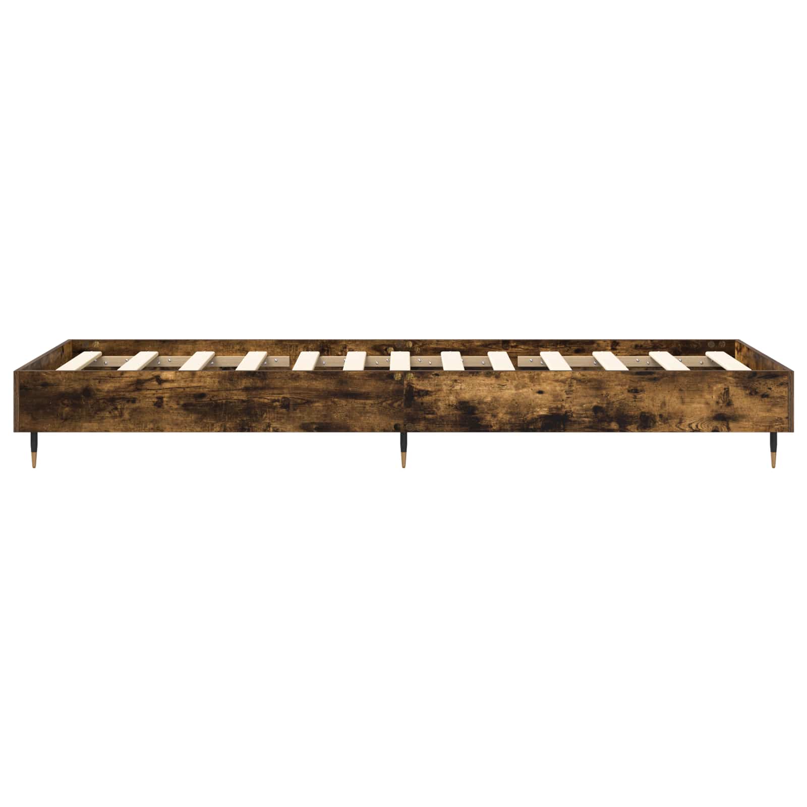 vidaXL Bettrahmen Geräucherte Eiche 80 x 200 cm Holzwerkstoff