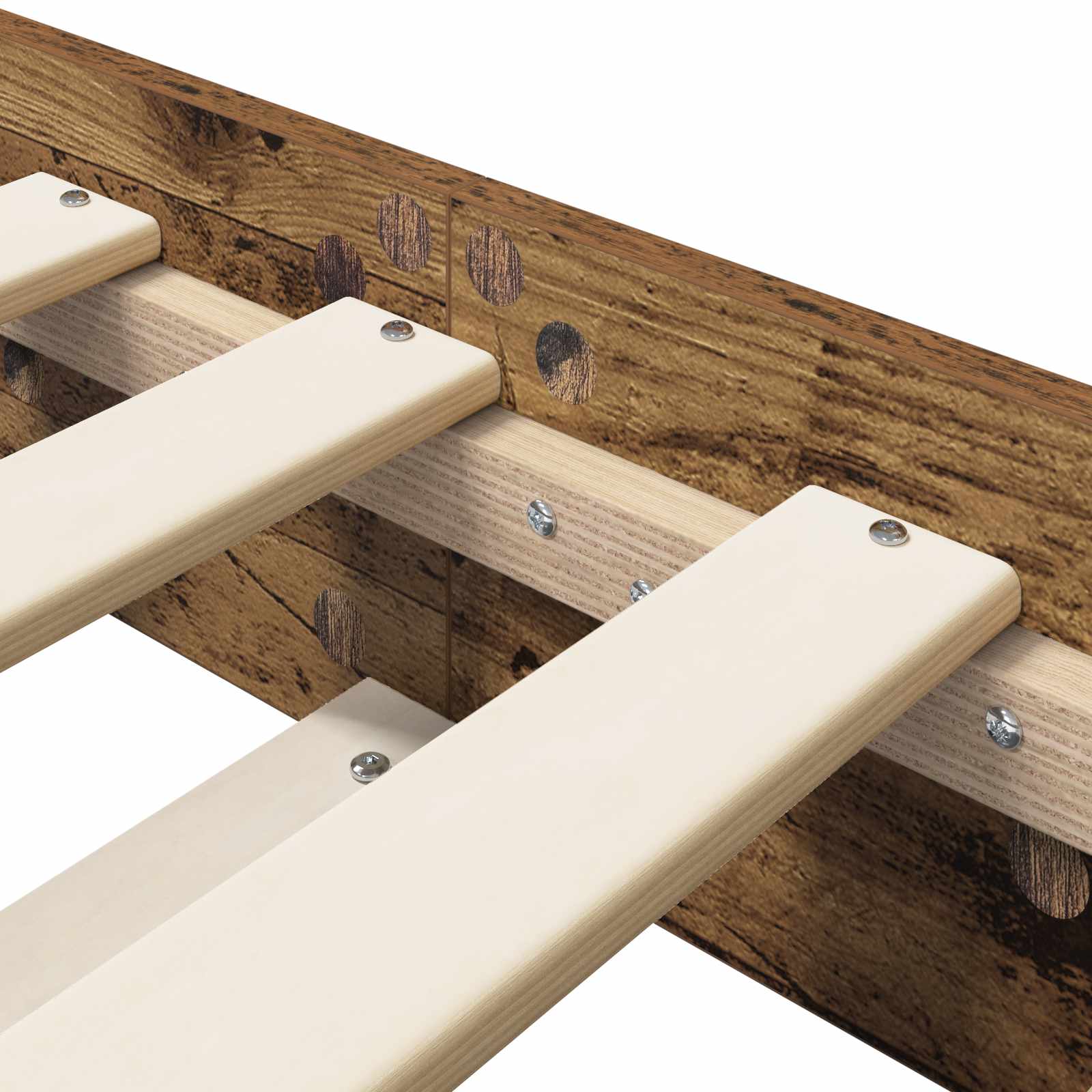 vidaXL Bettrahmen Altholz 80 x 200 cm Holzwerkstoff