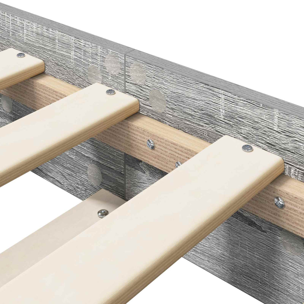 vidaXL Bettrahmen Grau Sonoma 80 x 200 cm Holzwerkstoff