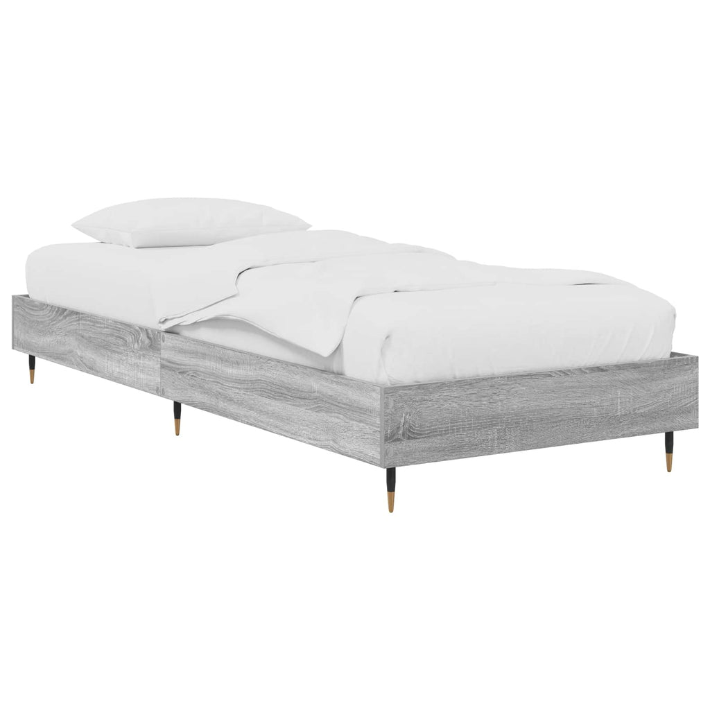 vidaXL Bettrahmen Grau Sonoma 80 x 200 cm Holzwerkstoff