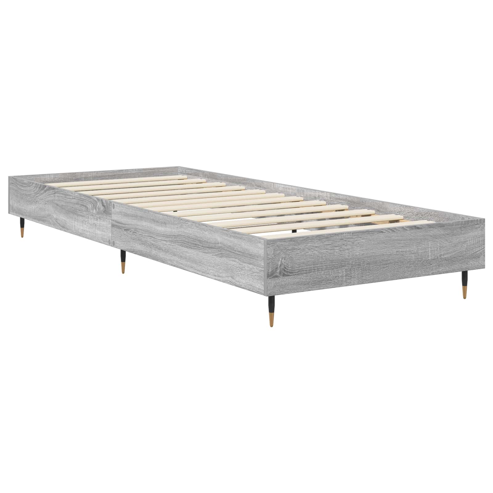 vidaXL Bettrahmen Grau Sonoma 80 x 200 cm Holzwerkstoff