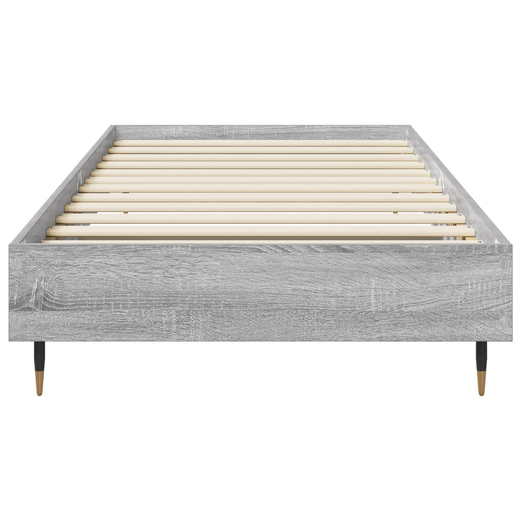 vidaXL Bettrahmen Grau Sonoma 80 x 200 cm Holzwerkstoff