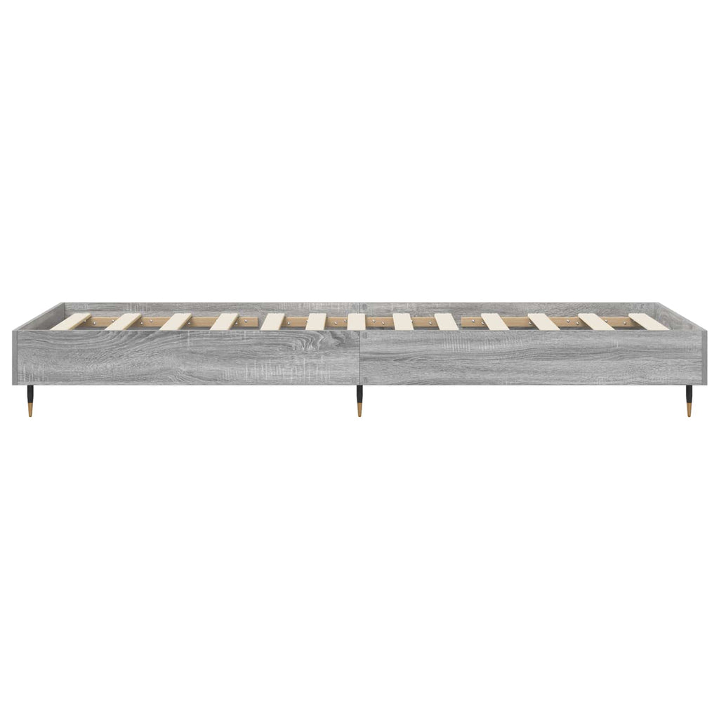 vidaXL Bettrahmen Grau Sonoma 80 x 200 cm Holzwerkstoff