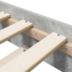 vidaXL Bettrahmen Betongrau 80 x 200 cm Holzwerkstoff
