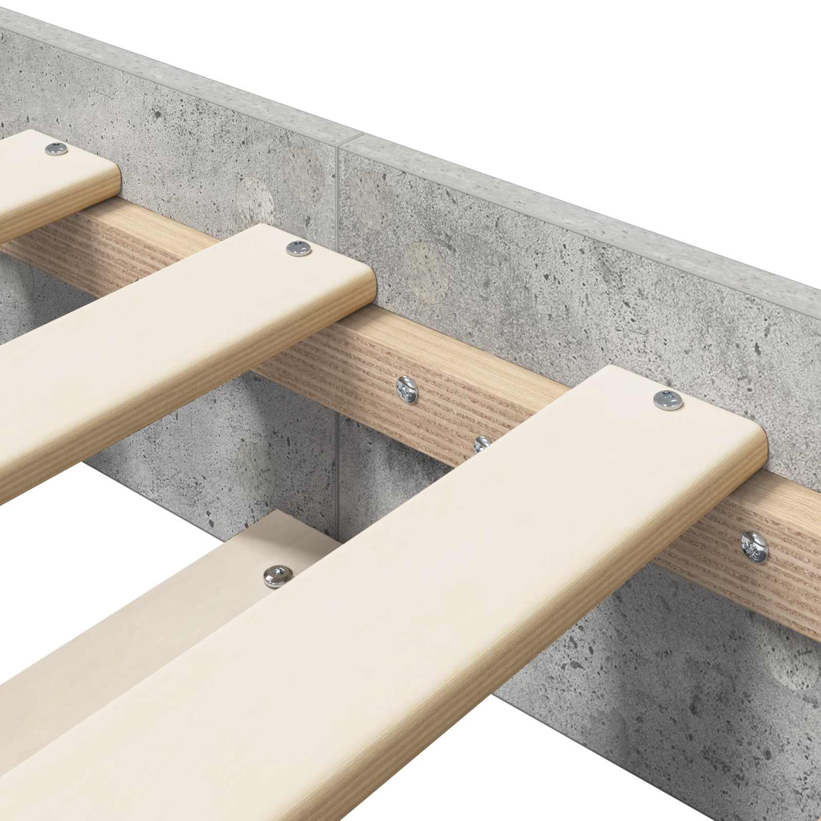 vidaXL Bettrahmen Betongrau 80 x 200 cm Holzwerkstoff