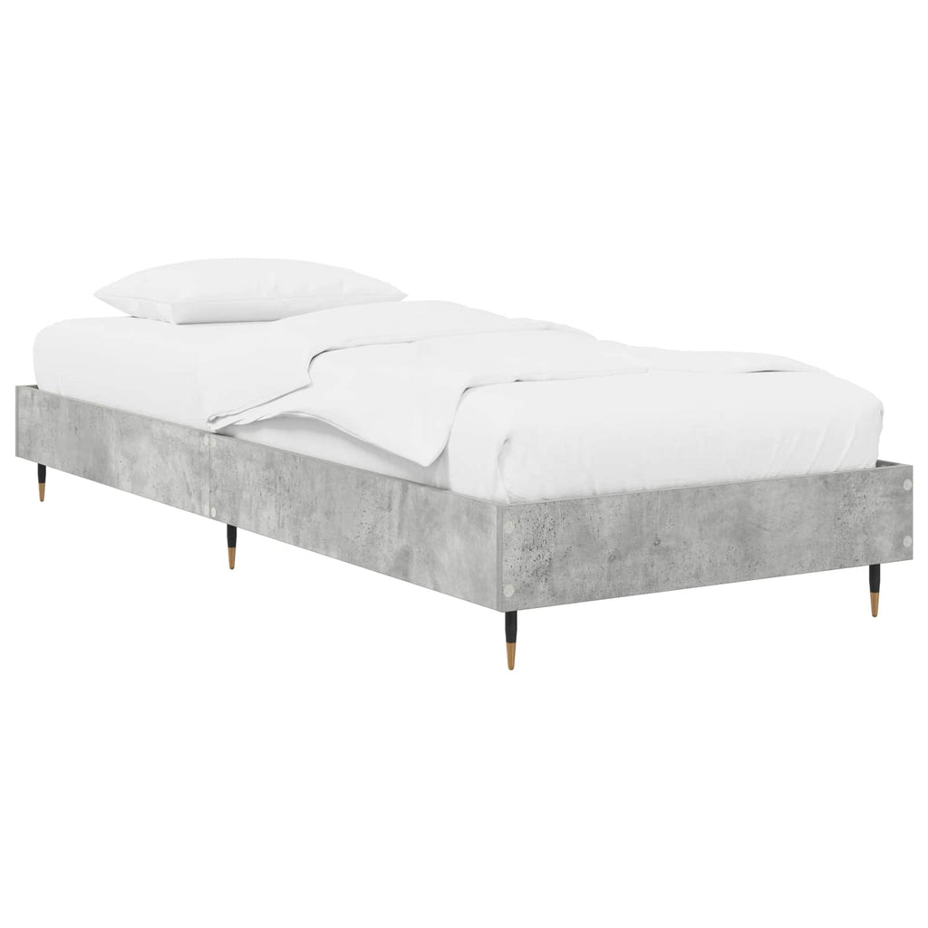 vidaXL Bettrahmen Betongrau 80 x 200 cm Holzwerkstoff