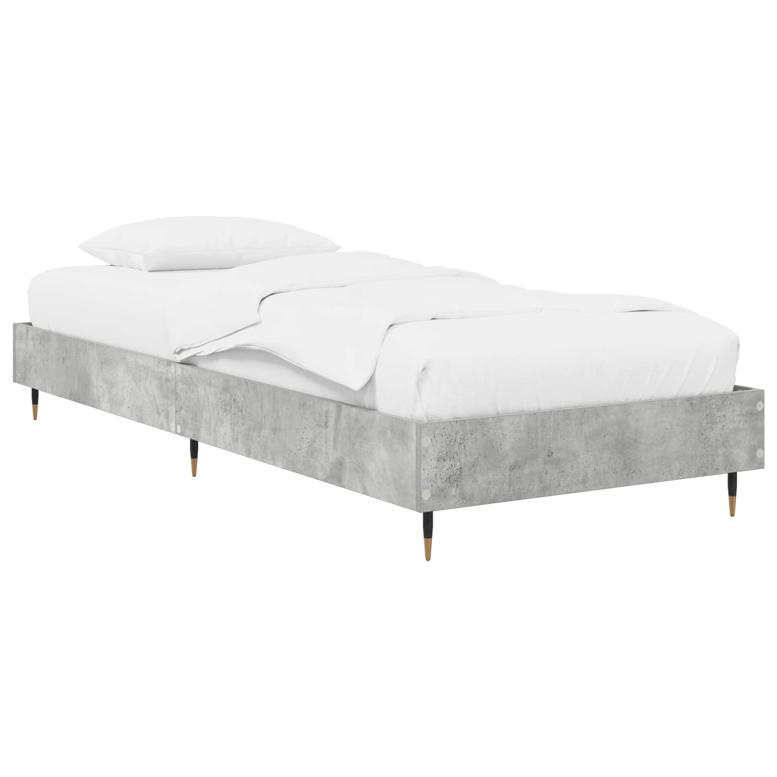 vidaXL Bettrahmen Betongrau 80 x 200 cm Holzwerkstoff