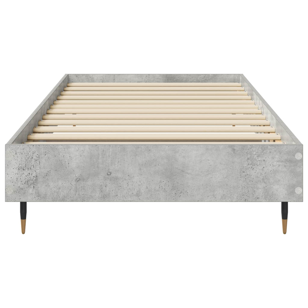vidaXL Bettrahmen Betongrau 80 x 200 cm Holzwerkstoff