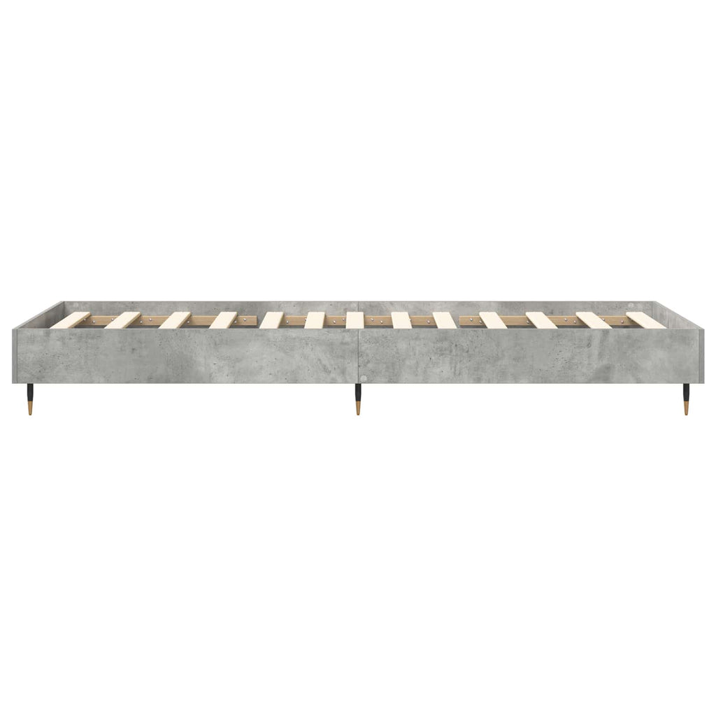 vidaXL Bettrahmen Betongrau 80 x 200 cm Holzwerkstoff