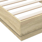vidaXL Bodenbettgestell Sonoma-Eiche 80 x 200 cm Holzwerkstoff