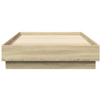 vidaXL Bodenbettgestell Sonoma-Eiche 80 x 200 cm Holzwerkstoff