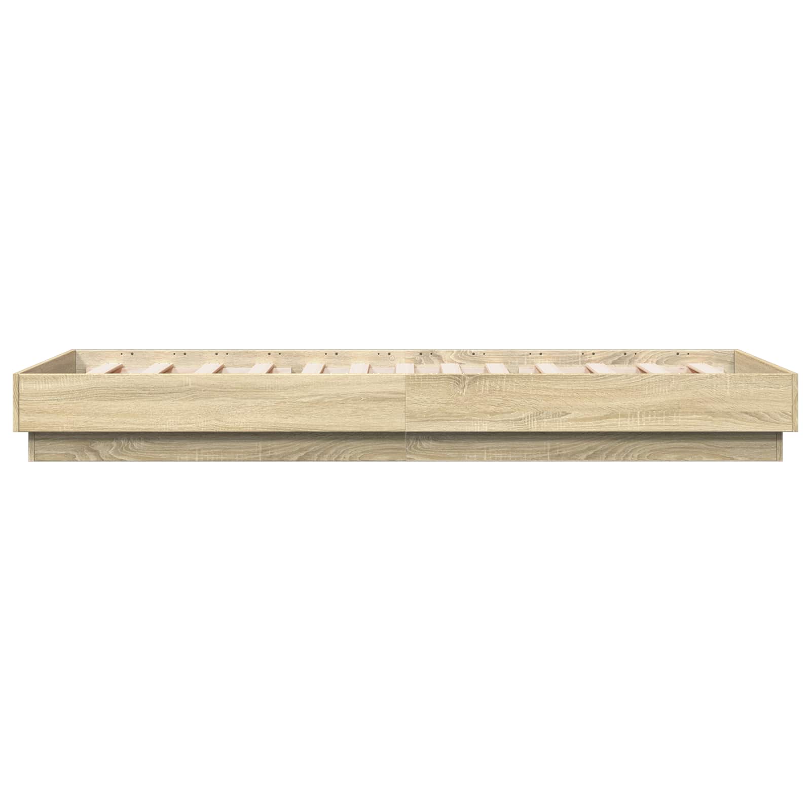 vidaXL Bodenbettgestell Sonoma-Eiche 80 x 200 cm Holzwerkstoff
