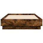 vidaXL Bodenbettgestell Geräucherte Eiche 80 x 200 cm Holzwerkstoff