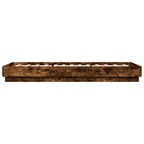 vidaXL Bodenbettgestell Geräucherte Eiche 80 x 200 cm Holzwerkstoff