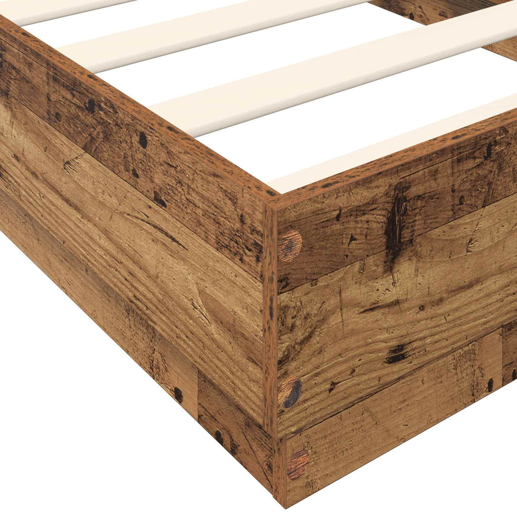 vidaXL Bodenbettgestell Altholz 80 x 200 cm Holzwerkstoff