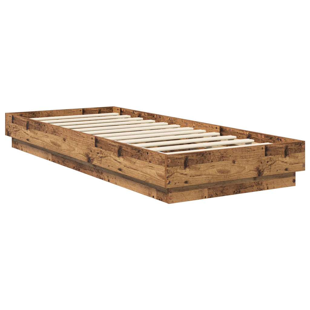 vidaXL Bodenbettgestell Altholz 80 x 200 cm Holzwerkstoff