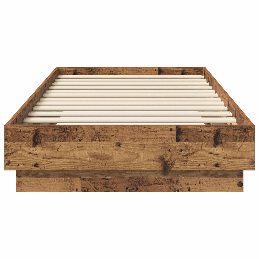 vidaXL Bodenbettgestell Altholz 80 x 200 cm Holzwerkstoff