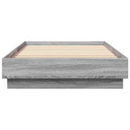 vidaXL Bodenbettgestell Grau Sonoma 80 x 200 cm Holzwerkstoff