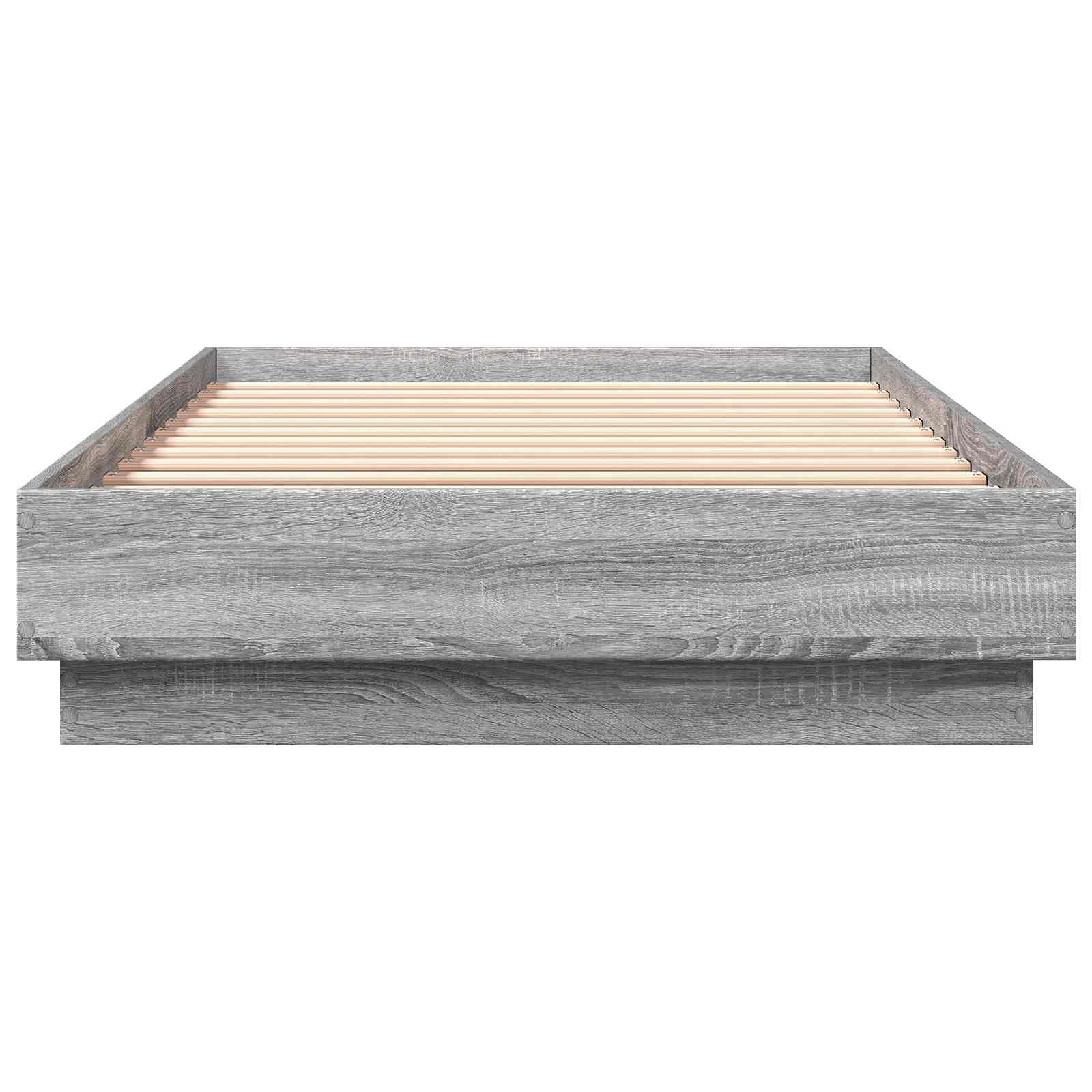 vidaXL Bodenbettgestell Grau Sonoma 80 x 200 cm Holzwerkstoff