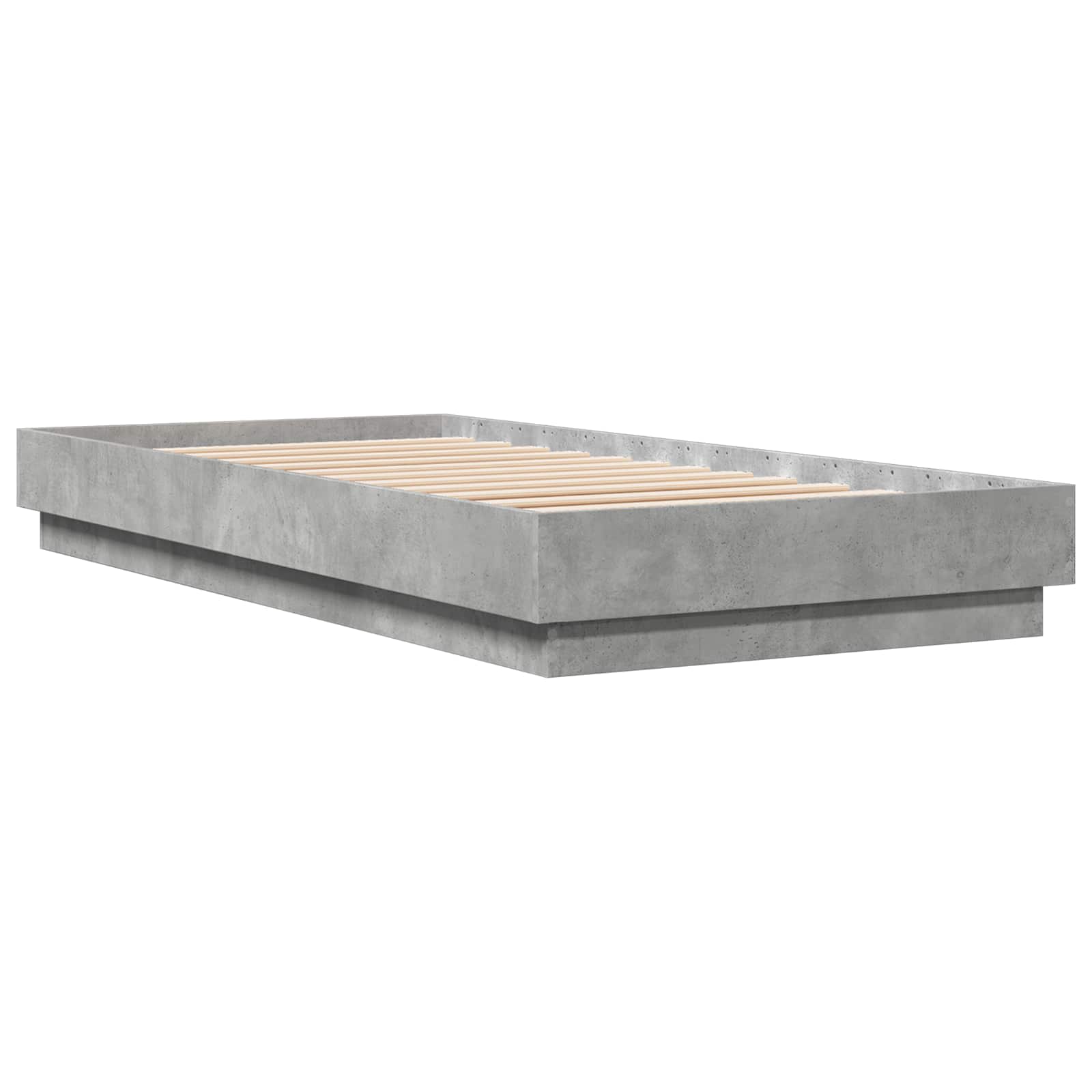 vidaXL Bodenbettgestell Betongrau 80 x 200 cm Holzwerkstoff