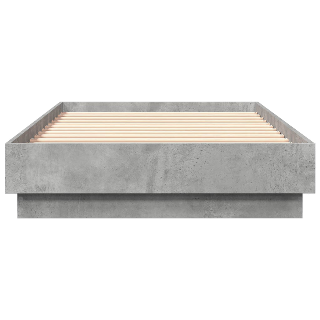 vidaXL Bodenbettgestell Betongrau 80 x 200 cm Holzwerkstoff