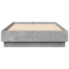 vidaXL Bodenbettgestell Betongrau 80 x 200 cm Holzwerkstoff