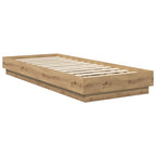vidaXL Bodenbettgestell Artisan-Eiche 80 x 200 cm Holzwerkstoff