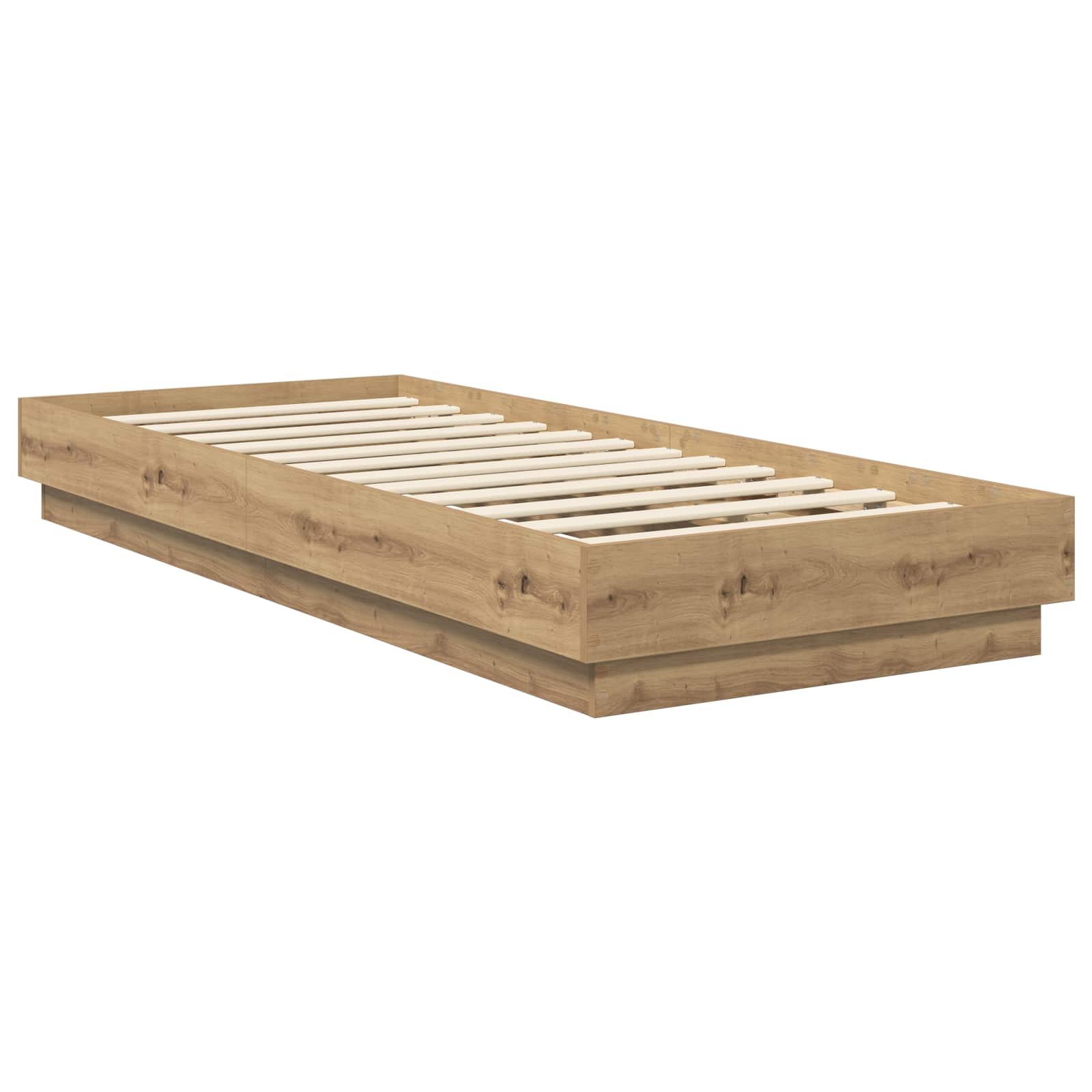vidaXL Bodenbettgestell Artisan-Eiche 80 x 200 cm Holzwerkstoff