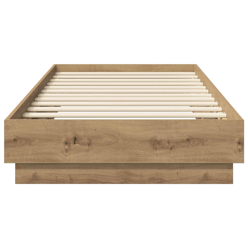 vidaXL Bodenbettgestell Artisan-Eiche 80 x 200 cm Holzwerkstoff