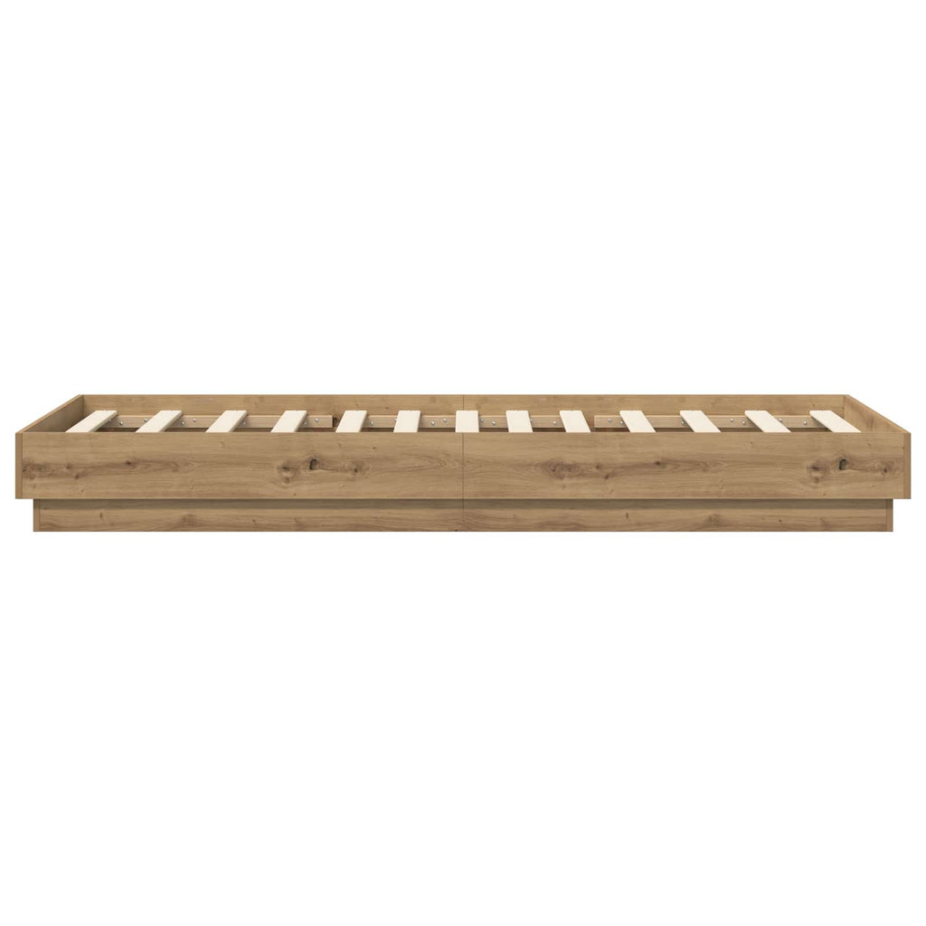 vidaXL Bodenbettgestell Artisan-Eiche 80 x 200 cm Holzwerkstoff