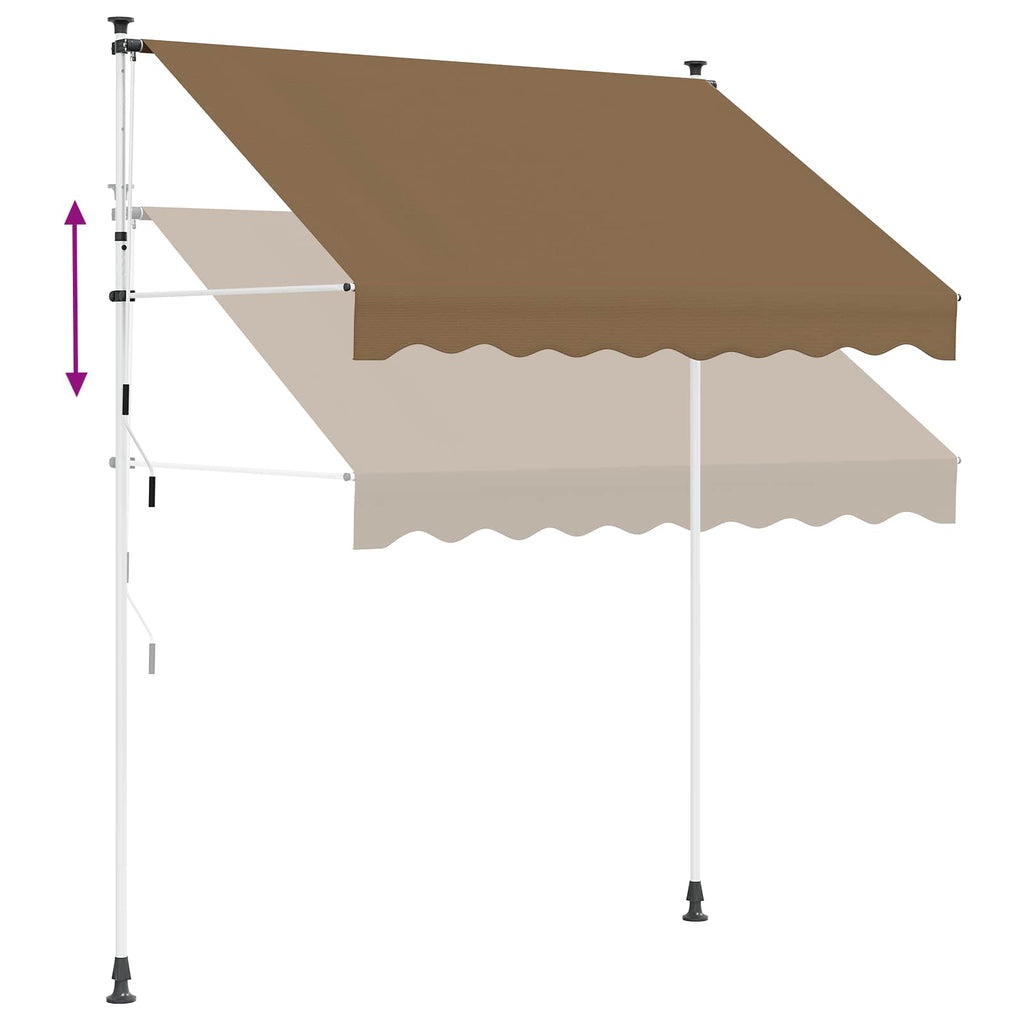 vidaXL Manuell einziehbare Markise Beige 100 cm