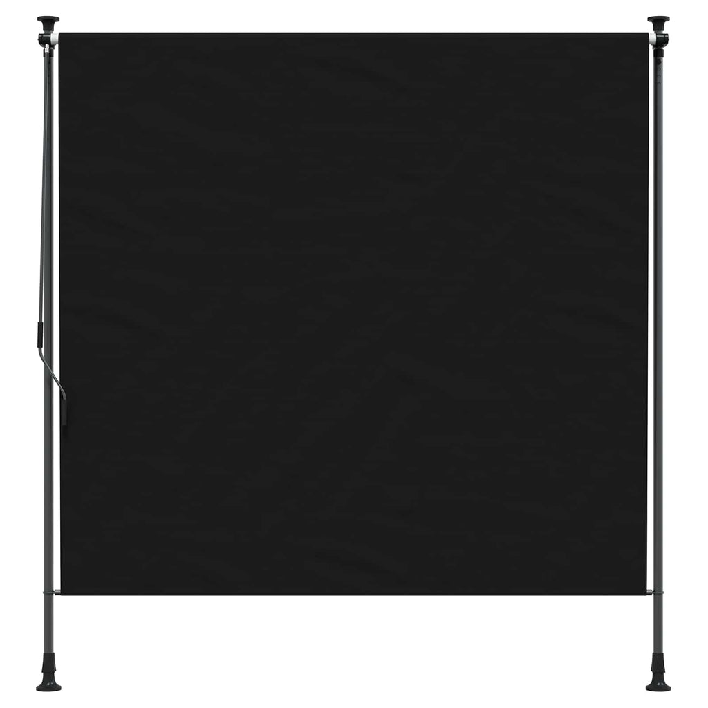 vidaXL Outdoor Rollo Schwarz 100 x 270 cm