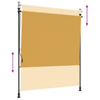 vidaXL Outdoor Rollo Sand 100 x 270 cm