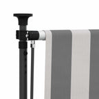 vidaXL Outdoor Rollo Anthrazit und Weiß 100 x 270 cm
