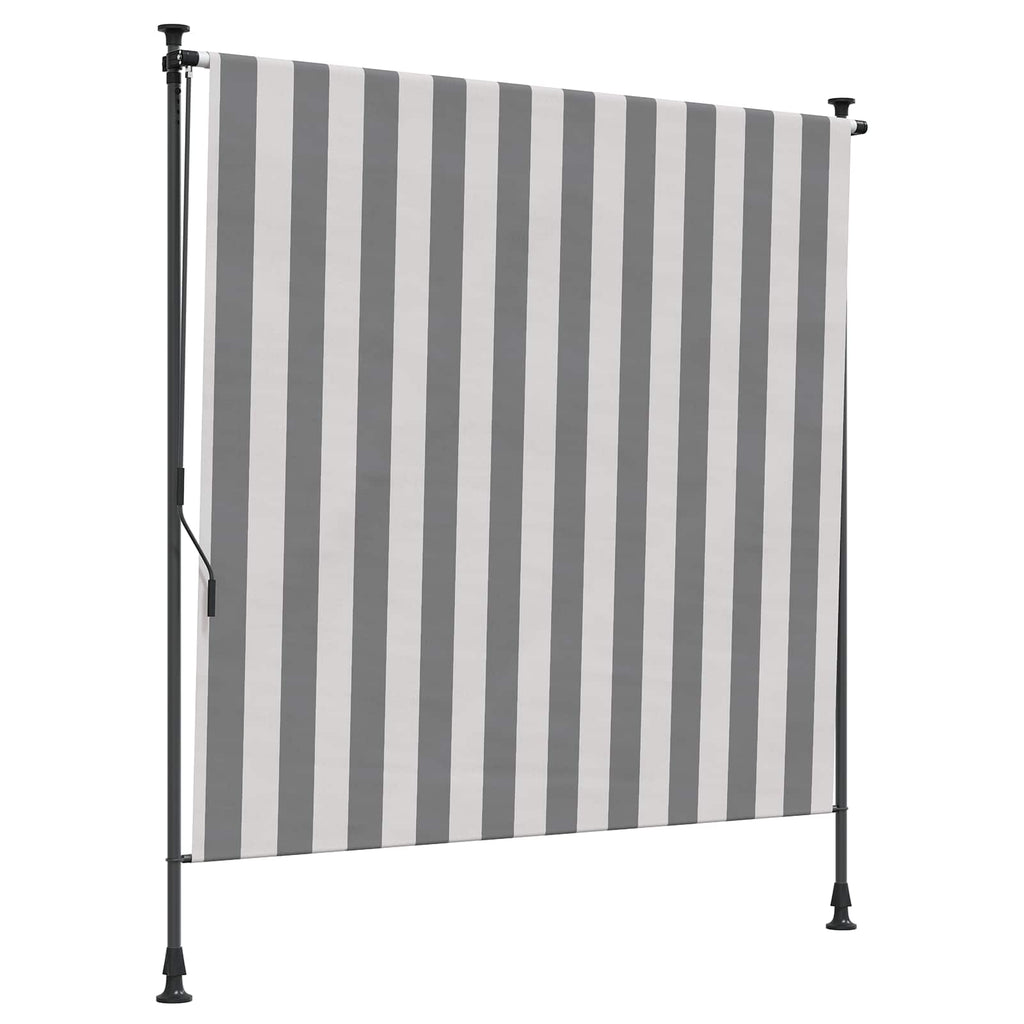 vidaXL Outdoor Rollo Anthrazit und Weiß 100 x 270 cm