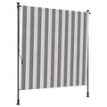 vidaXL Outdoor Rollo Anthrazit und Weiß 100 x 270 cm