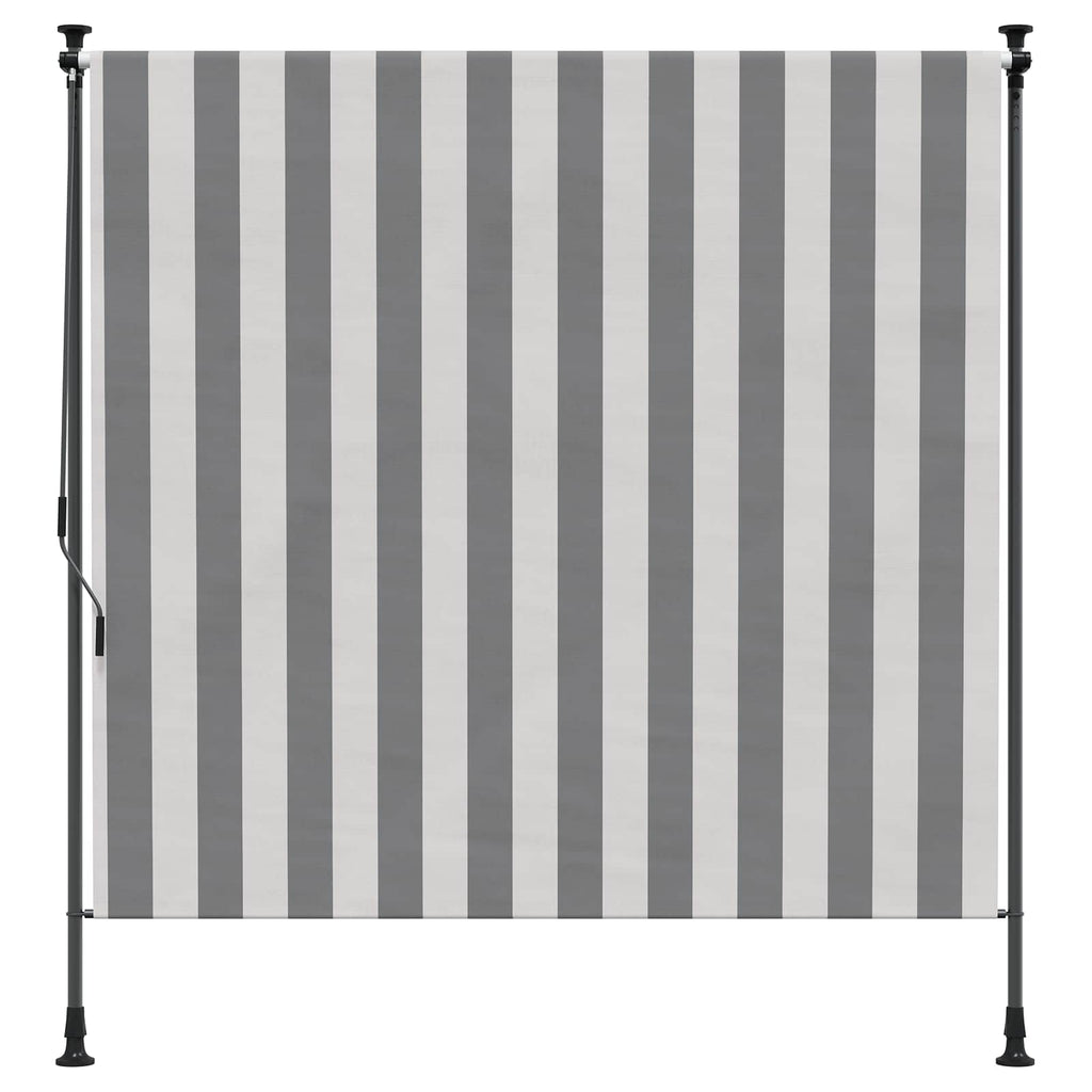 vidaXL Outdoor Rollo Anthrazit und Weiß 100 x 270 cm