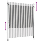 vidaXL Outdoor Rollo Anthrazit und Weiß 100 x 270 cm
