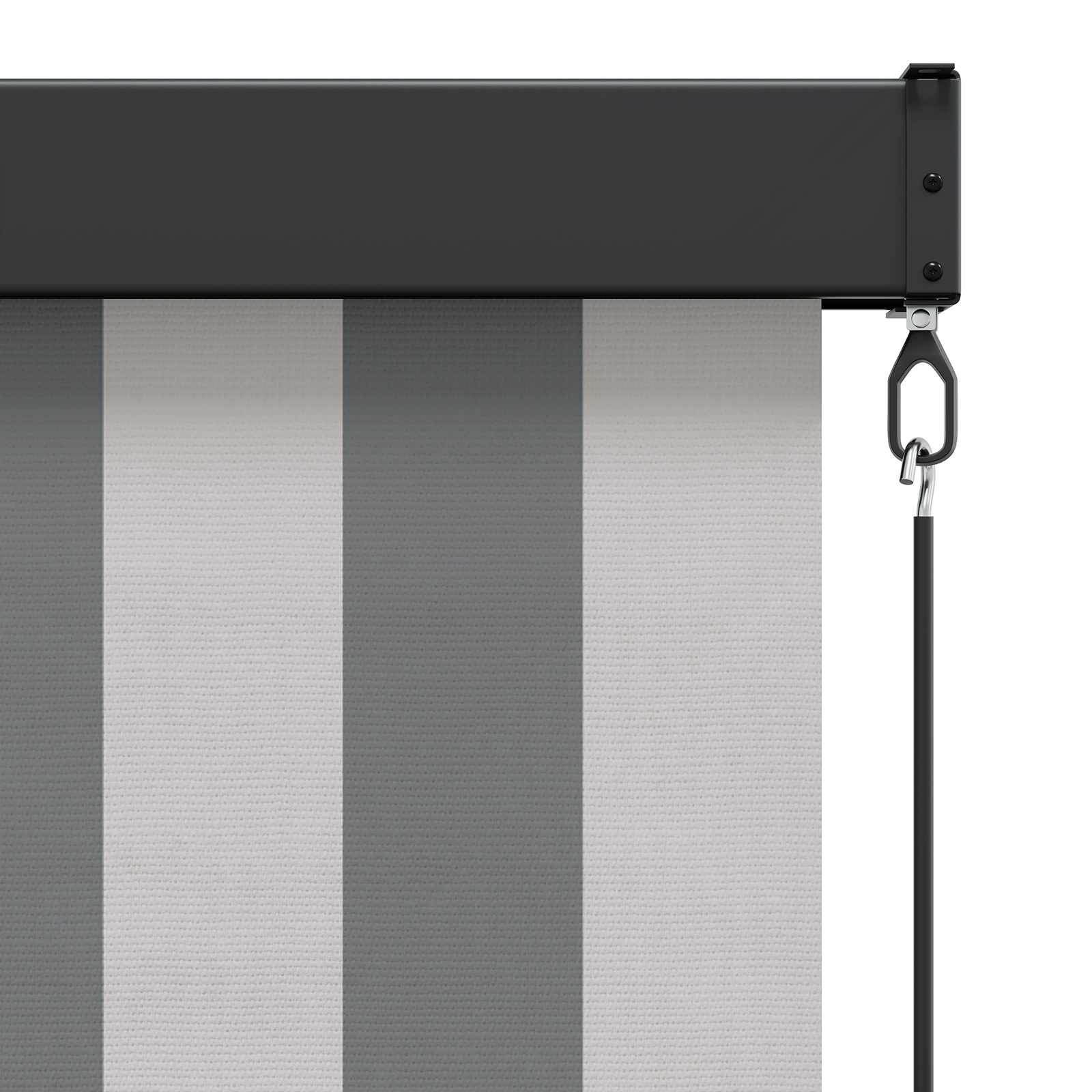 vidaXL Rollo Anthrazit und Weiß 60 x 250 cm Stoff und Aluminium