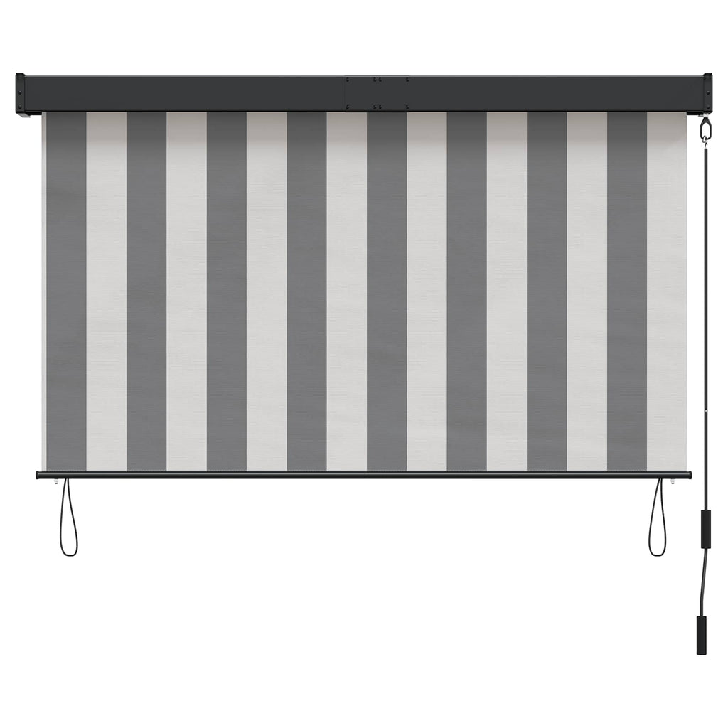 vidaXL Rollo Anthrazit und Weiß 60 x 250 cm Stoff und Aluminium
