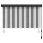 vidaXL Rollo Anthrazit und Weiß 60 x 250 cm Stoff und Aluminium