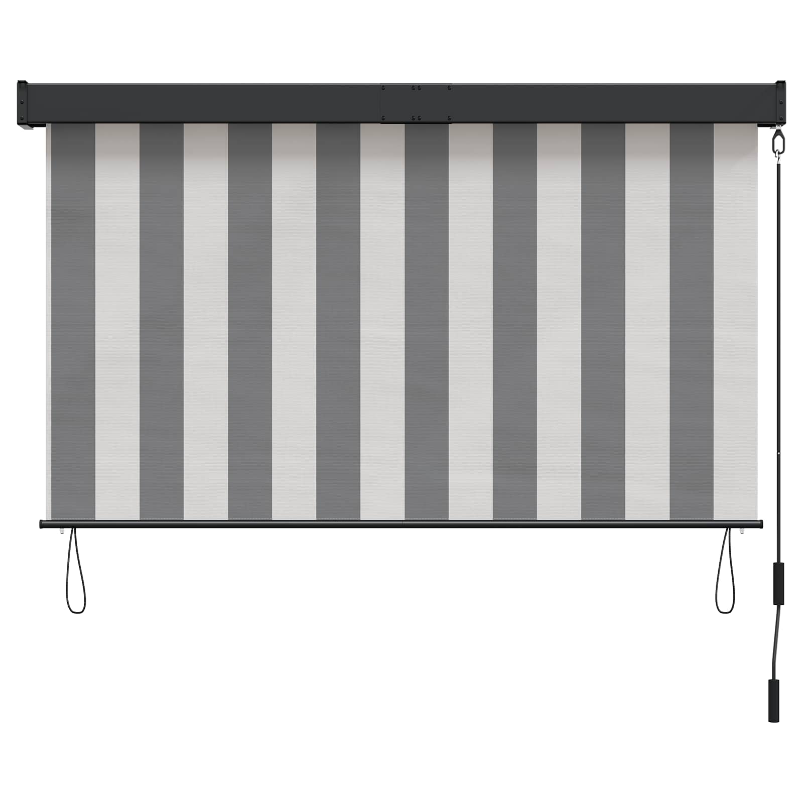 vidaXL Rollo Anthrazit und Weiß 60 x 250 cm Stoff und Aluminium