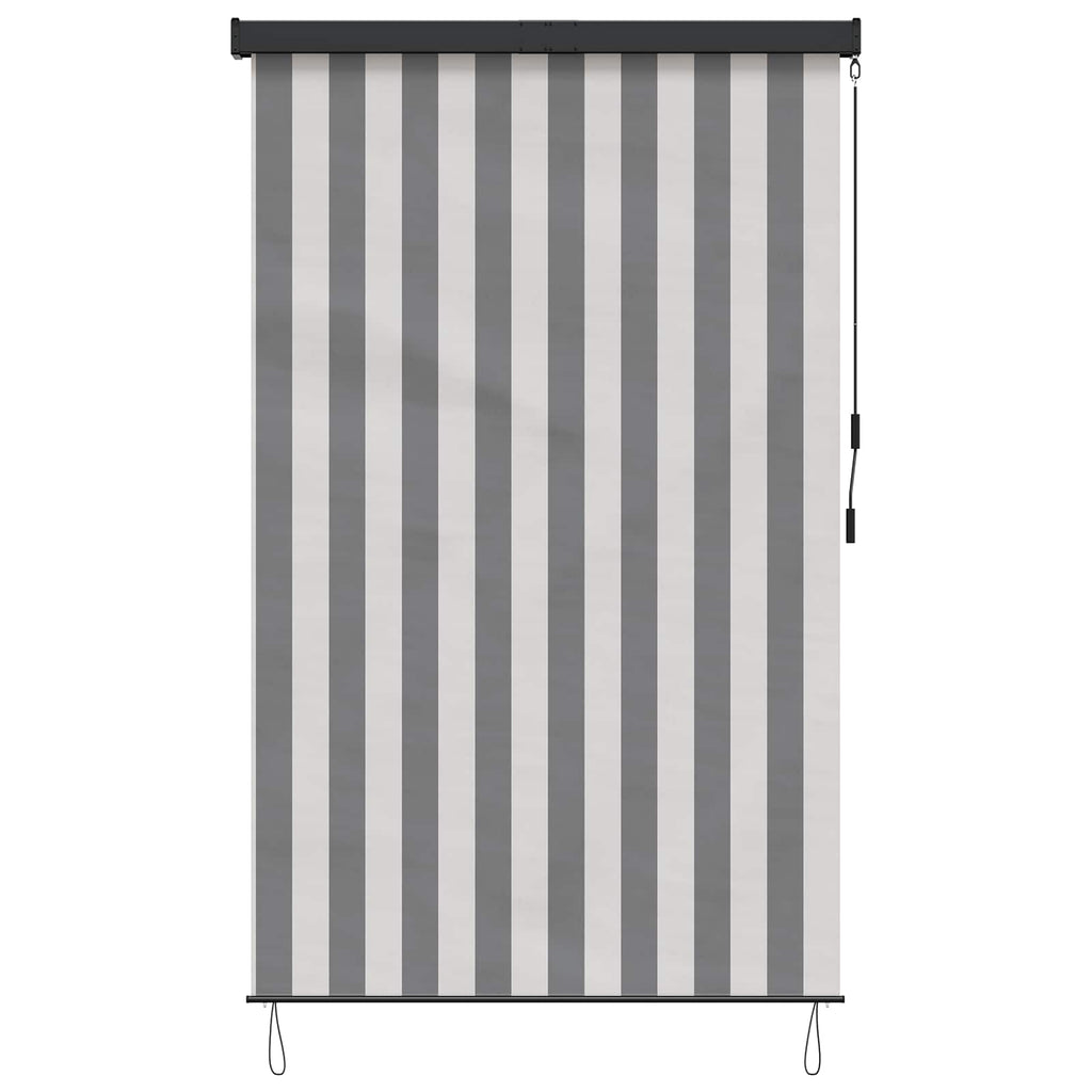 vidaXL Rollo Anthrazit und Weiß 60 x 250 cm Stoff und Aluminium